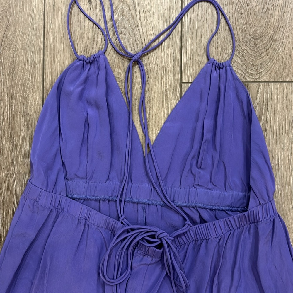Gorgeous Rare Purple Empire Waist Silk Slip Dress - Size Small - Picture 5 of 6